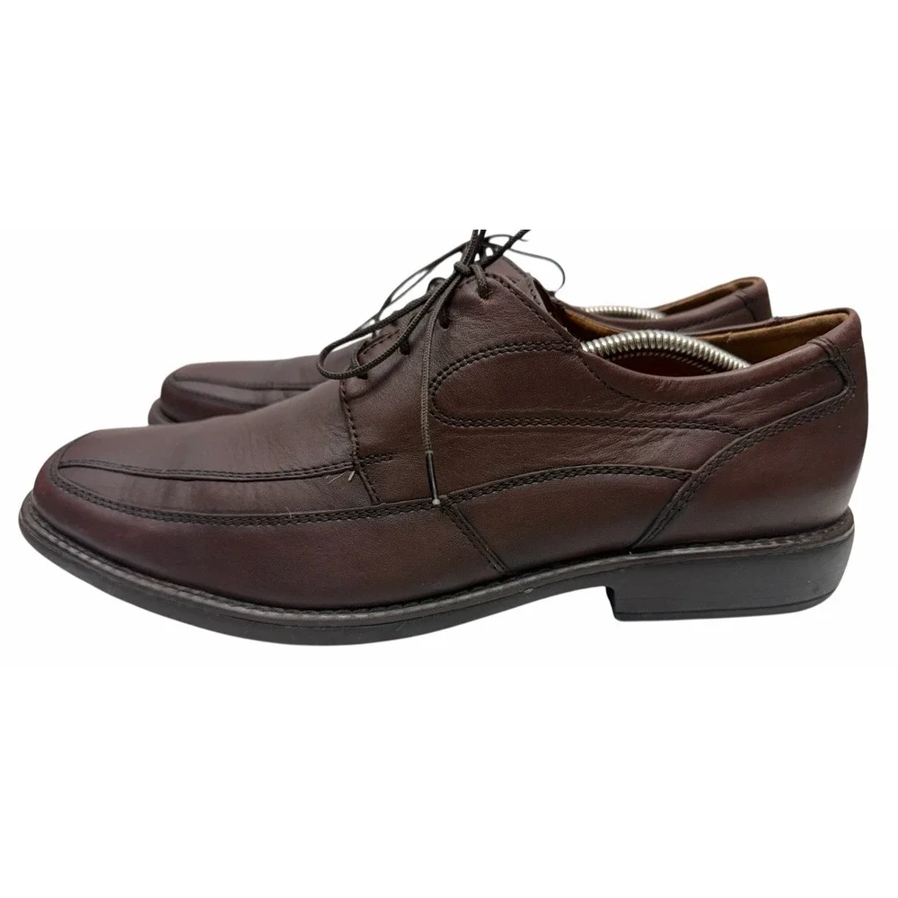 Flexi Mens Brown Leather Comfort Loafers Lace Up Size 13‎  78301